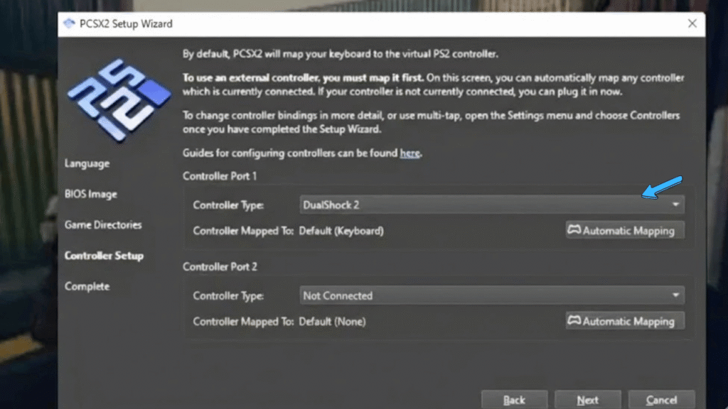 Step 6: Set controller