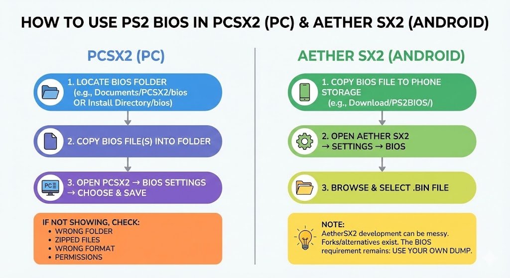 How to Use the BIOS in PCSX2 (PC) and AetherSX2 (Android)