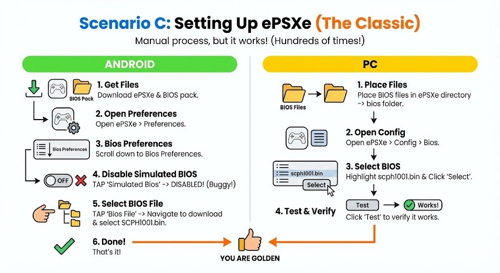 Scenario C: Setting Up ePSXe (The Classic)